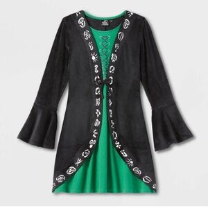 Hocus Pocus Girl Size 7/8 Costumes Dress  Soft Velvet Black
